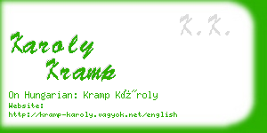 karoly kramp business card